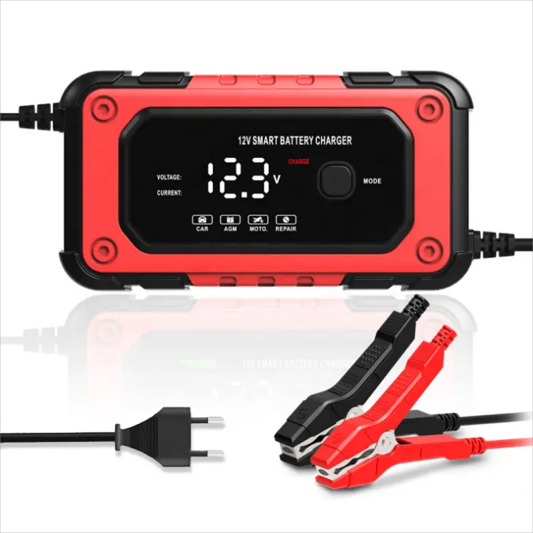 12V 6A толық интеллектуалды автоматты жөндеу батарея зарядтағыш