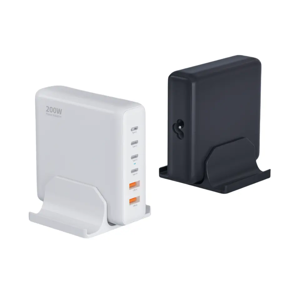 200w жұмыс үстелі PD зарядтағышты 6 типті портымен