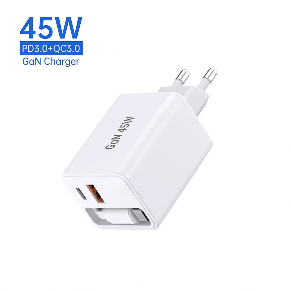 45w EU AC AC AC ACV зарядтағышты RELLLARLER CABLE сымымен