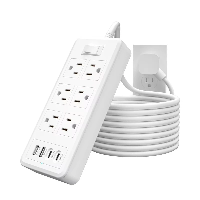 6 розетка 4 USB порты АҚШ қуат жолағы