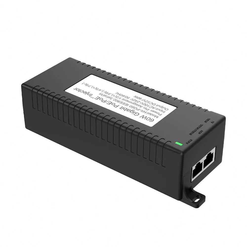 IEEE802.3AF/AT/BT бар 60 Вт жұмыс үстелі POE инжекторы