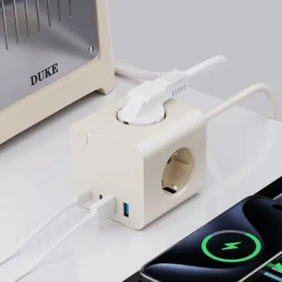 25 Вт PD USB 3 айнымалы ток розеткалары бар EU Power Strip