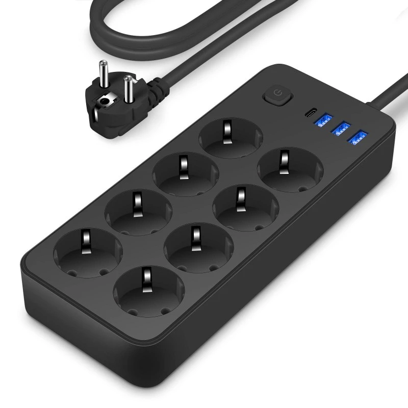 4 USB порты бар ЕО стандартты қуат жолағы 8 айнымалы ток