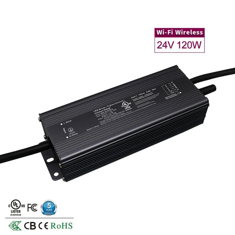 Tuya Zigbee сымсыз күңгірттендіргіш тұрақты кернеу 120 Вт жарық диодты драйвер